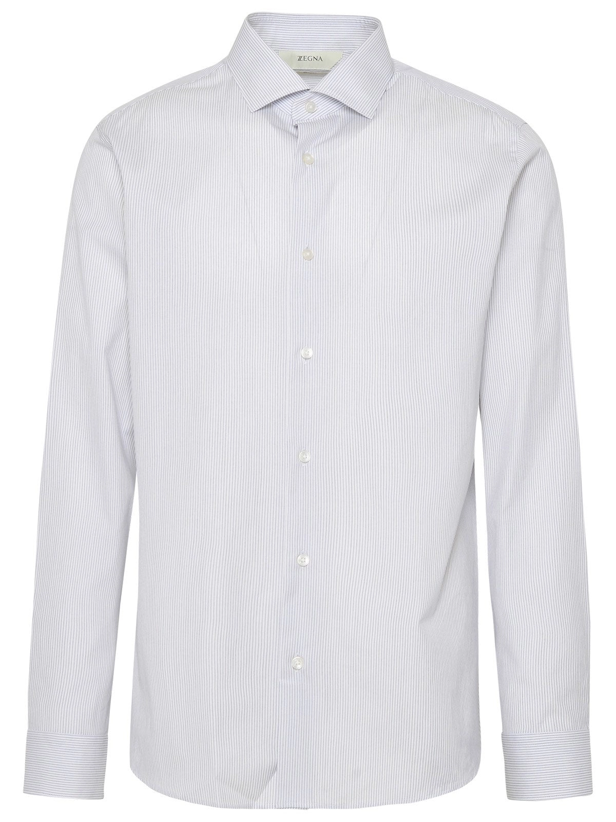 Z Zegna Striped Long-Sleeved Shirt