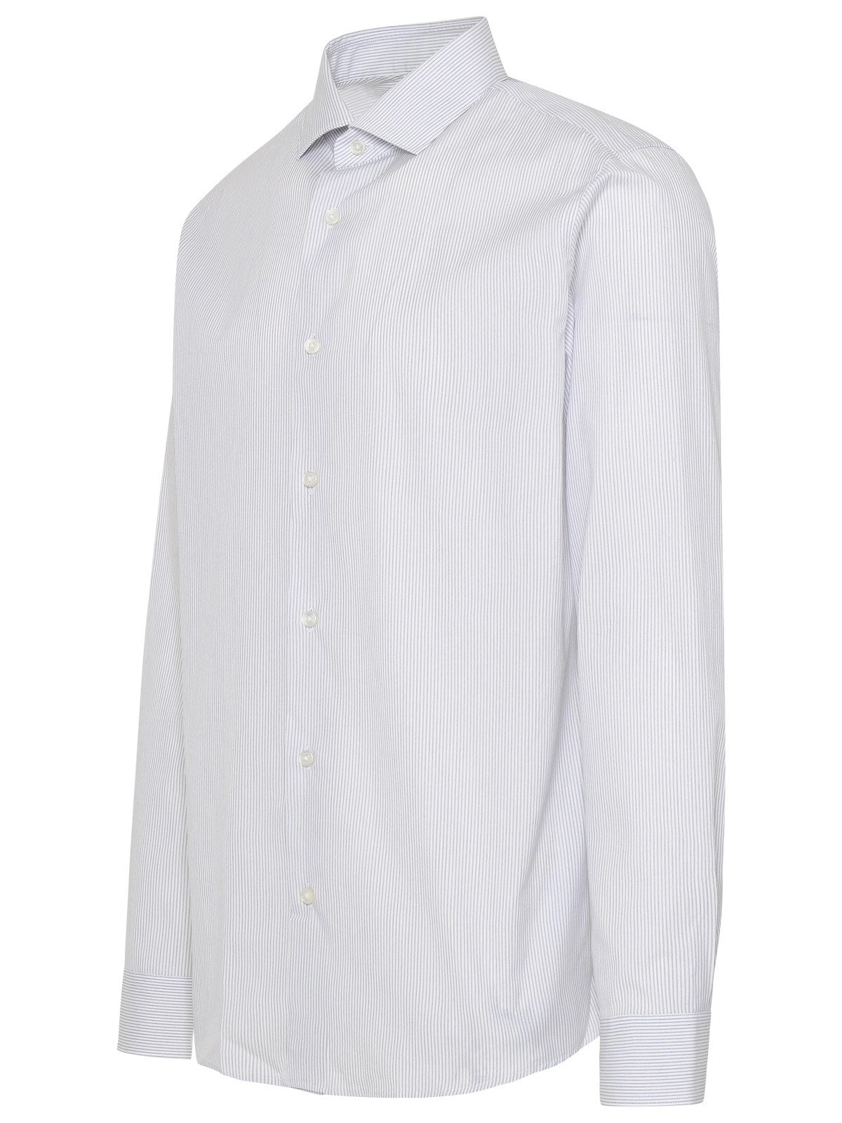 Z Zegna Striped Long-Sleeved Shirt