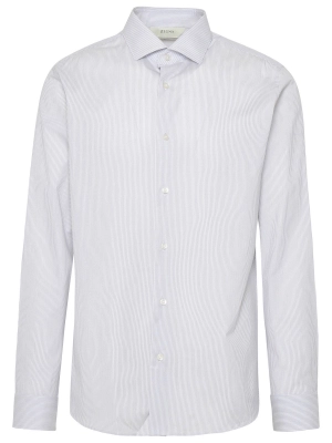 Z Zegna Striped Long-Sleeved Shirt